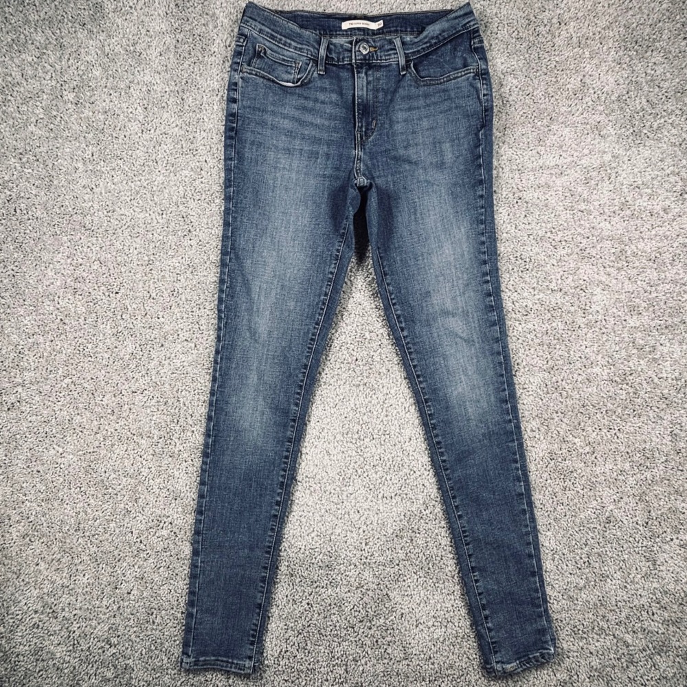Levis‎ 710 Super Skinny Jeans Womens 30 Medium Wash Blue Mid Rise Stretch Denim